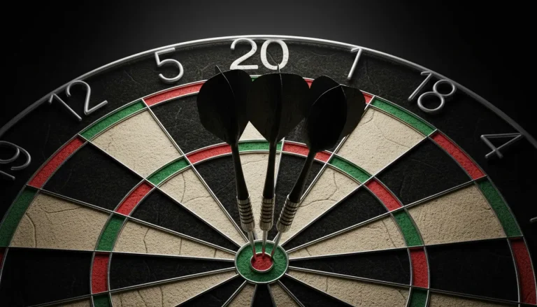 Drie pijlen in de triple 20 voor een perfecte 180
