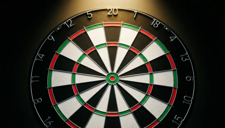 Professioneel dartbord met ranglijst concept verlichting