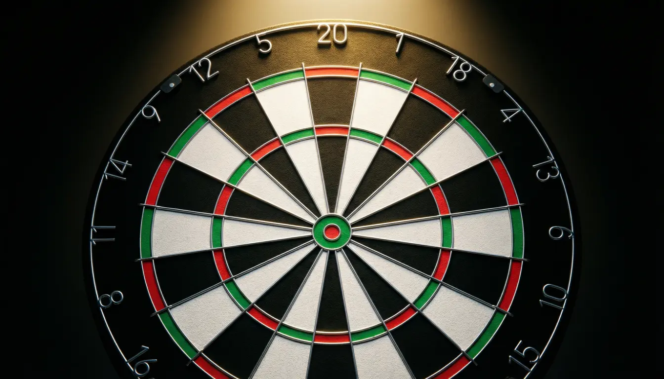 Professioneel dartbord met ranglijst concept verlichting