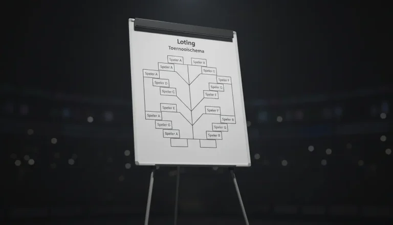 Groot toernooibord met willekeurige wedstrijdparingen